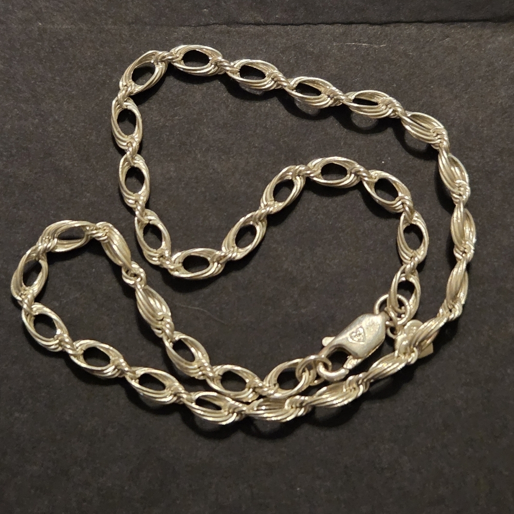 Sterling Silver Twisted Rope Ankle Bracelet